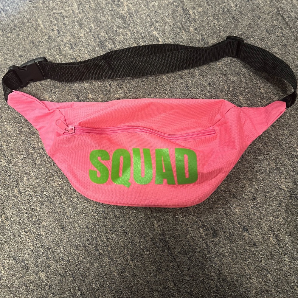 NEON PINK “SQUAD” Fanny pack. Used once for a bachelorette party. Like new!
